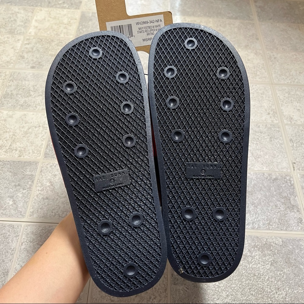 New Rae Dunn USA Red and Navy Blue Slides - Picture 3 of 6